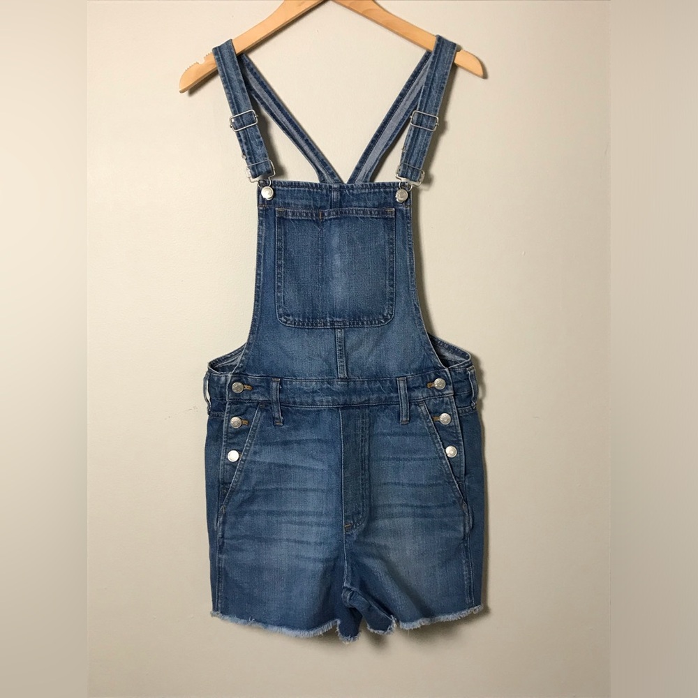 Madewell Classic Denim Overall Shorts